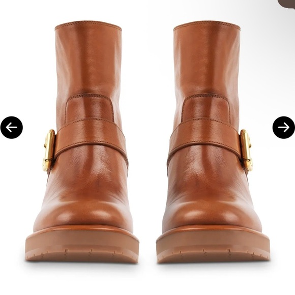 Chloé Coddington Leather Ankle Boots Brown Buckle Chunky Sole EU 39 NWT Dust Bag - Picture 11 of 12